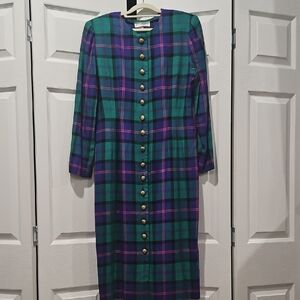 Vintage Joan Leslie Tartan/Plaid Dress